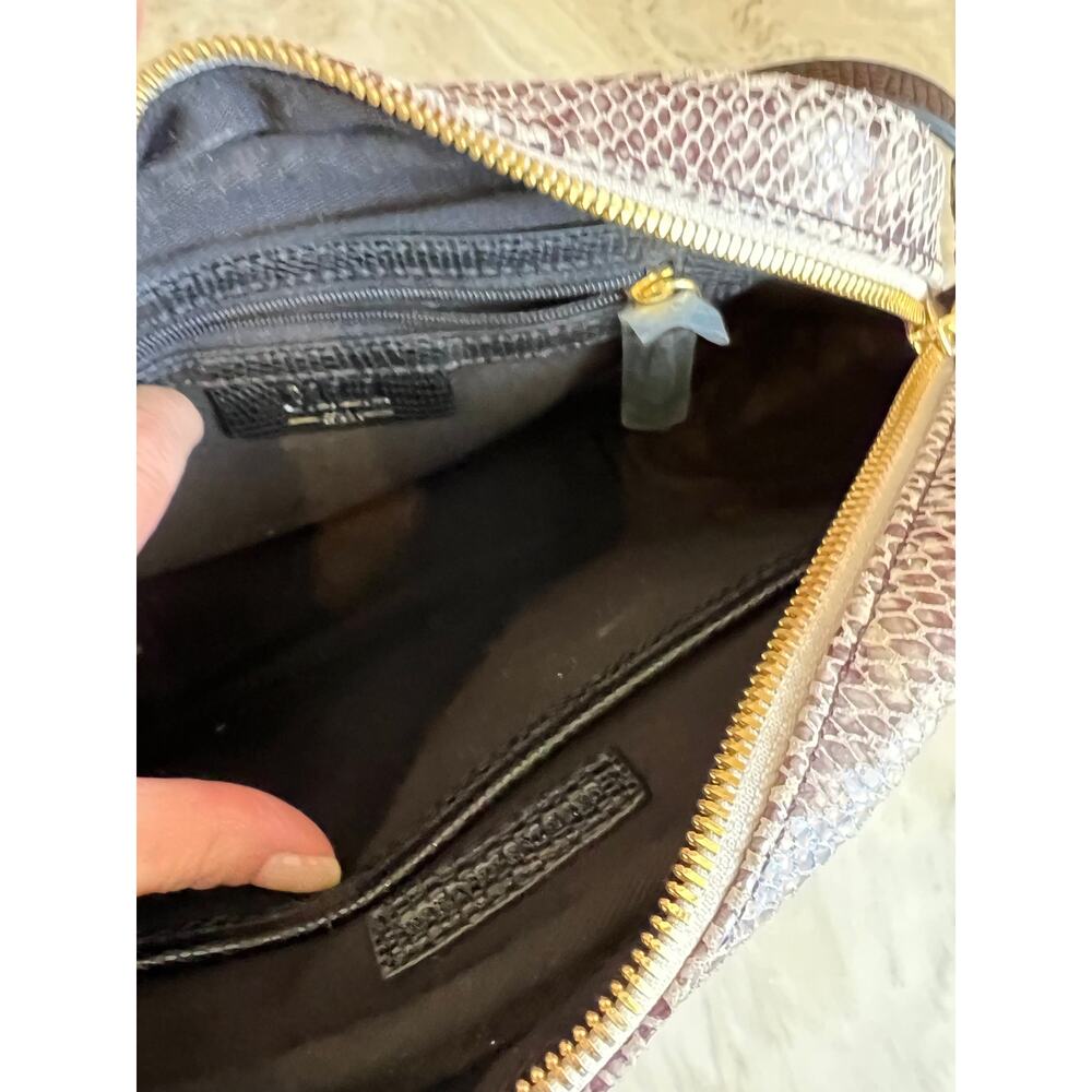 GILI Leather Crossbody Camera Bag Python Animal P… - image 10